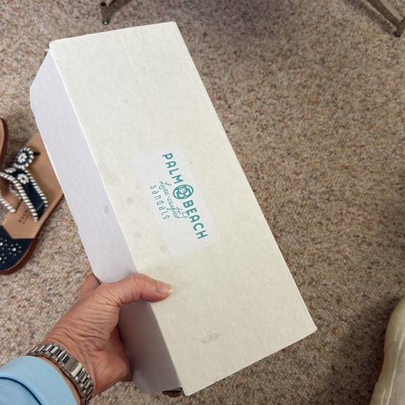 Navy w/White Whipstitch Palm Beach Sandals 🇺🇸 - Picture 5 of 5